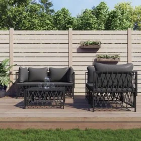 5-teiliges Gartenmöbel-Set und anthrazitgraue Stahlkissen von vidaXL, Gartensets - Ref: Foro24-3186825, Preis: 406,60 €, Raba...