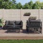 5-teiliges Gartenmöbel-Set und anthrazitgraue Stahlkissen von vidaXL, Gartensets - Ref: Foro24-3186825, Preis: 417,75 €, Raba...