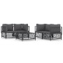 5-teiliges Gartenmöbel-Set und anthrazitgraue Stahlkissen von vidaXL, Gartensets - Ref: Foro24-3186825, Preis: 417,75 €, Raba...