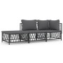Garden furniture set 3 pieces and anthracite gray steel cushions by vidaXL, Garden sets - Ref: Foro24-3186847, Price: 240,00 ...