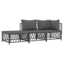 Garden furniture set 3 pieces and anthracite gray steel cushions by vidaXL, Garden sets - Ref: Foro24-3186847, Price: 240,00 ...