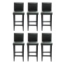 Barhocker 6 Einheiten aus schwarzem Kunstleder von vidaXL, Küchenhocker - Ref: Foro24-160716, Preis: 610,83 €, Rabatt: %
