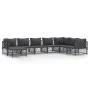Juego de muebles de jardín 8 pzas con cojines acero antracita de vidaXL, Conjuntos de jardín - Ref: Foro24-3186913, Precio: 6...