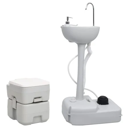 Juego de inodoro con lavabo portátil para camping de vidaXL, Camping y senderismo - Ref: Foro24-3186665, Precio: 236,08 €, De...