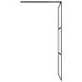 Shower screen with ESG glass and black aluminum shelf 90x195 cm by vidaXL, Shower walls and screens - Ref: Foro24-3185463, Pr...