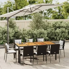 9-piece garden dining set with black synthetic rattan cushions. by vidaXL, Garden sets - Ref: Foro24-3184992, Price: 689,62 €...