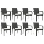 9-piece garden dining set with black synthetic rattan cushions. by vidaXL, Garden sets - Ref: Foro24-3184992, Price: 689,62 €...