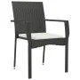 9-piece garden dining set with black synthetic rattan cushions. by vidaXL, Garden sets - Ref: Foro24-3184992, Price: 689,62 €...
