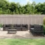 Garden furniture set 9 pieces with anthracite gray steel cushions by vidaXL, Garden sets - Ref: Foro24-3186831, Price: 814,66...