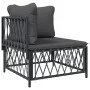 Garden furniture set 9 pieces with anthracite gray steel cushions by vidaXL, Garden sets - Ref: Foro24-3186831, Price: 814,66...