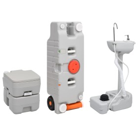Portable camping toilet with sink and water tank by vidaXL, Camping and hiking - Ref: Foro24-3186670, Price: 462,55 €, Discou...