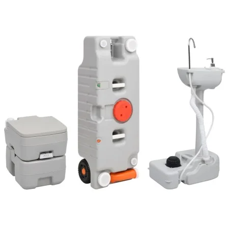Portable camping toilet with sink and water tank by vidaXL, Camping and hiking - Ref: Foro24-3186670, Price: 432,99 €, Discou...