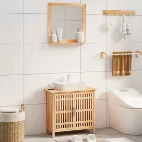 2-teiliges Badmöbel-Set aus massivem Nussbaumholz von vidaXL, Badezimmermöbel - Ref: Foro24-3185783, Preis: 144,49 €, Rabatt: %