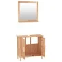 2-teiliges Badmöbel-Set aus massivem Nussbaumholz von vidaXL, Badezimmermöbel - Ref: Foro24-3185783, Preis: 144,49 €, Rabatt: %