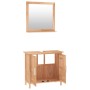 2-teiliges Badmöbel-Set aus massivem Nussbaumholz von vidaXL, Badezimmermöbel - Ref: Foro24-3185783, Preis: 151,31 €, Rabatt: %
