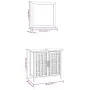 2-teiliges Badmöbel-Set aus massivem Nussbaumholz von vidaXL, Badezimmermöbel - Ref: Foro24-3185783, Preis: 144,49 €, Rabatt: %