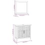 2-teiliges Badmöbel-Set aus massivem Nussbaumholz von vidaXL, Badezimmermöbel - Ref: Foro24-3185783, Preis: 151,31 €, Rabatt: %