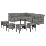 6-teiliges Garten-Esszimmerset und Kissen synthetisches Rattangrau von vidaXL, Gartensets - Ref: Foro24-3186651, Preis: 394,2...