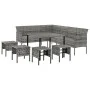 Set de comedor de jardín 6 pzas y cojines ratán sintético gris de vidaXL, Conjuntos de jardín - Ref: Foro24-3186651, Precio: ...