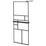 Duschwand mit ESG-Glas und schwarzer Aluminiumablage 80x195 cm von vidaXL, Duschwände und Duschwände - Ref: Foro24-3185449, P...