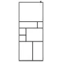 Duschwand mit ESG-Glas und schwarzer Aluminiumablage 80x195 cm von vidaXL, Duschwände und Duschwände - Ref: Foro24-3185449, P...