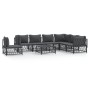 8-teiliges Gartenmöbel-Set mit anthrazitfarbenen Stahlkissen von vidaXL, Gartensets - Ref: Foro24-3186891, Preis: 703,28 €, R...