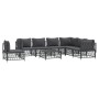 8-teiliges Gartenmöbel-Set mit anthrazitfarbenen Stahlkissen von vidaXL, Gartensets - Ref: Foro24-3186891, Preis: 703,28 €, R...
