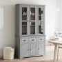 Aparador alto BODO madera maciza de pino gris 115,5x43x200,5 cm