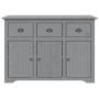 Aparador alto BODO madera maciza de pino gris 115,5x43x200,5 cm