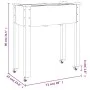 Planter with lining and wheels made of gray fir wood 71x37x80 cm by vidaXL, Pots and planters - Ref: Foro24-3157825, Price: 6...