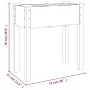 Planter with lining and wheels made of gray fir wood 71x37x80 cm by vidaXL, Pots and planters - Ref: Foro24-3157825, Price: 6...