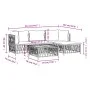 5-piece garden furniture set and white steel cushions by vidaXL, Garden sets - Ref: Foro24-3186862, Price: 277,59 €, Discount: %
