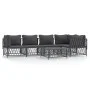 6-teiliges Gartenmöbel-Set mit anthrazitfarbenen Stahlkissen von vidaXL, Gartensets - Ref: Foro24-3186875, Preis: 498,11 €, R...