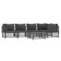6-teiliges Gartenmöbel-Set mit anthrazitfarbenen Stahlkissen von vidaXL, Gartensets - Ref: Foro24-3186875, Preis: 498,11 €, R...