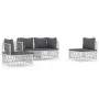 4-teiliges Gartenmöbel-Set und weiße Stahlkissen von vidaXL, Gartensets - Ref: Foro24-3186834, Preis: 271,67 €, Rabatt: %