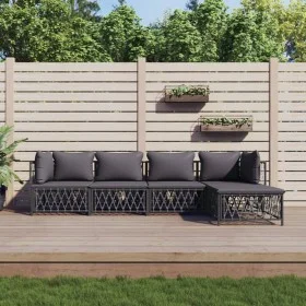 5-teiliges Gartenmöbel-Set und anthrazitgraue Stahlkissen von vidaXL, Gartensets - Ref: Foro24-3186865, Preis: 416,88 €, Raba...