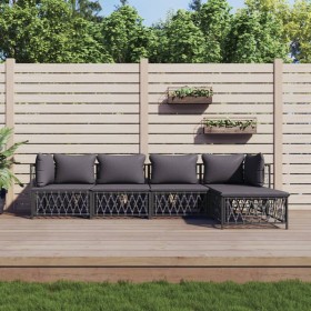 5-teiliges Gartenmöbel-Set und anthrazitgraue Stahlkissen von vidaXL, Gartensets - Ref: Foro24-3186865, Preis: 422,58 €, Raba...