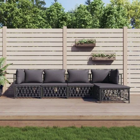 5-teiliges Gartenmöbel-Set und anthrazitgraue Stahlkissen von vidaXL, Gartensets - Ref: Foro24-3186865, Preis: 416,88 €, Raba...