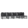 5-piece garden furniture set with anthracite grey steel cushions by vidaXL, Garden sets - Ref: Foro24-3186865, Price: 422,58 ...