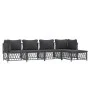 5-teiliges Gartenmöbel-Set und anthrazitgraue Stahlkissen von vidaXL, Gartensets - Ref: Foro24-3186865, Preis: 416,88 €, Raba...