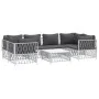 7-piece garden furniture set, steel frame with white cushions by vidaXL, Garden sets - Ref: Foro24-3186920, Price: 432,05 €, ...