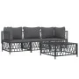 4-piece garden furniture set with anthracite grey steel cushions by vidaXL, Garden sets - Ref: Foro24-3186819, Price: 335,01 ...