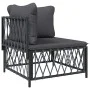 4-piece garden furniture set with anthracite grey steel cushions by vidaXL, Garden sets - Ref: Foro24-3186819, Price: 335,01 ...