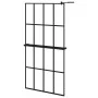 Duschwand mit ESG-Glasablage und schwarzem Aluminium 100x195cm von vidaXL, Duschwände und Duschwände - Ref: Foro24-3185467, P...