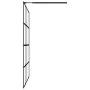 Duschwand mit ESG-Glasablage und schwarzem Aluminium 100x195cm von vidaXL, Duschwände und Duschwände - Ref: Foro24-3185467, P...