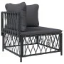 7-teiliges Gartenmöbel-Set mit anthrazitfarbenen Stahlkissen von vidaXL, Gartensets - Ref: Foro24-3186897, Preis: 593,92 €, R...