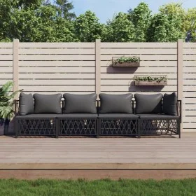 Garden furniture set 4 pieces and anthracite gray steel cushions by vidaXL, Garden sets - Ref: Foro24-3186821, Price: 362,03 ...