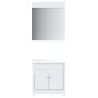 Juego de muebles de baño BERG 2 pzas madera maciza pino blanco