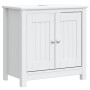 Juego de muebles de baño BERG 2 pzas madera maciza pino blanco