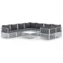 Juego de muebles de jardín 9 piezas con cojines acero blanco de vidaXL, Conjuntos de jardín - Ref: Foro24-3186932, Precio: 61...